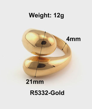 Nieuw Design Geometrische Kralen Ring - Roestvrij Staal Dames Sieraden