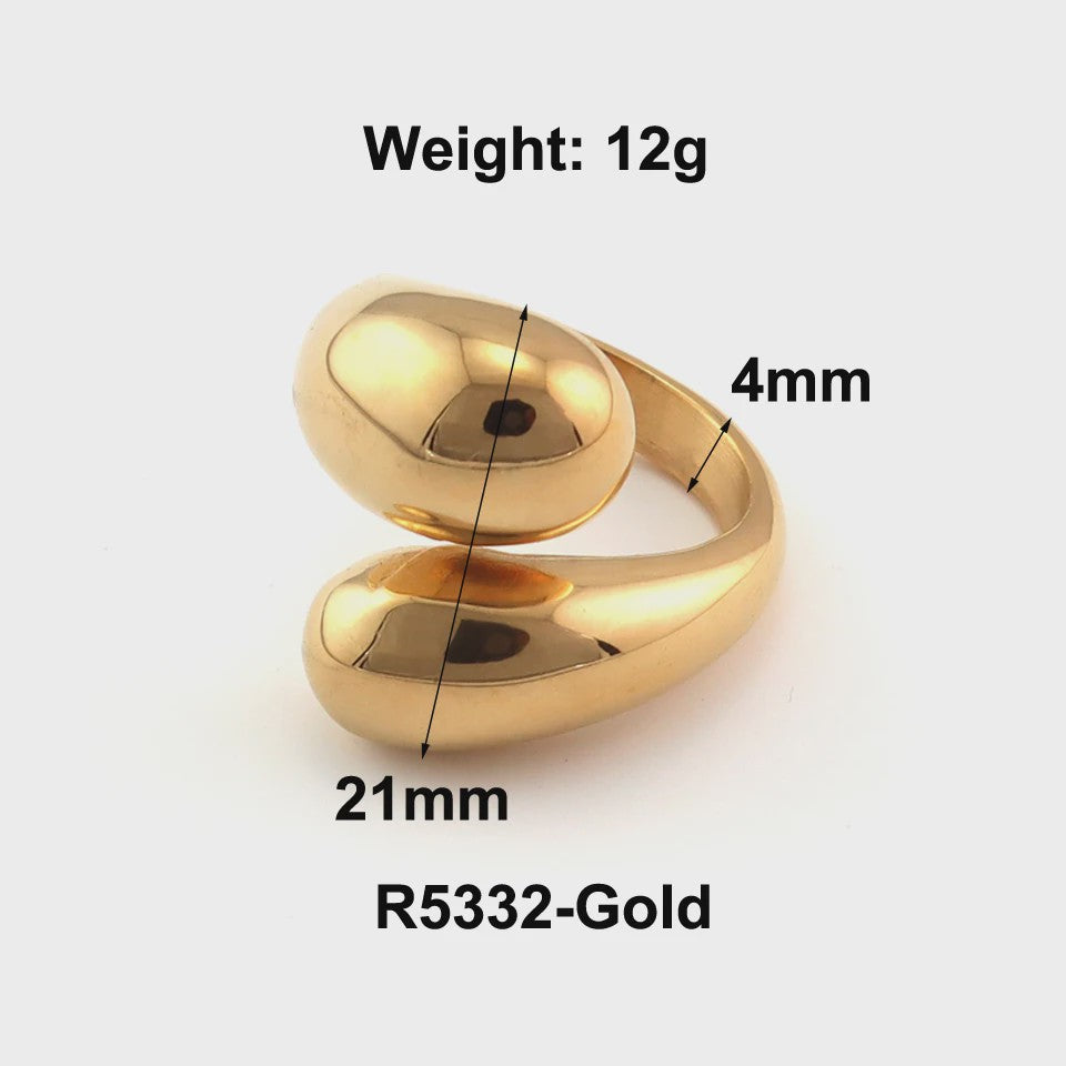 Nieuw Design Geometrische Kralen Ring - Roestvrij Staal Dames Sieraden