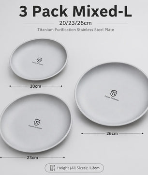 Titanium RVS Camping Borden Set - Lichtgewicht, Hygiënisch & Duurzaam (3/5 Stuks)
