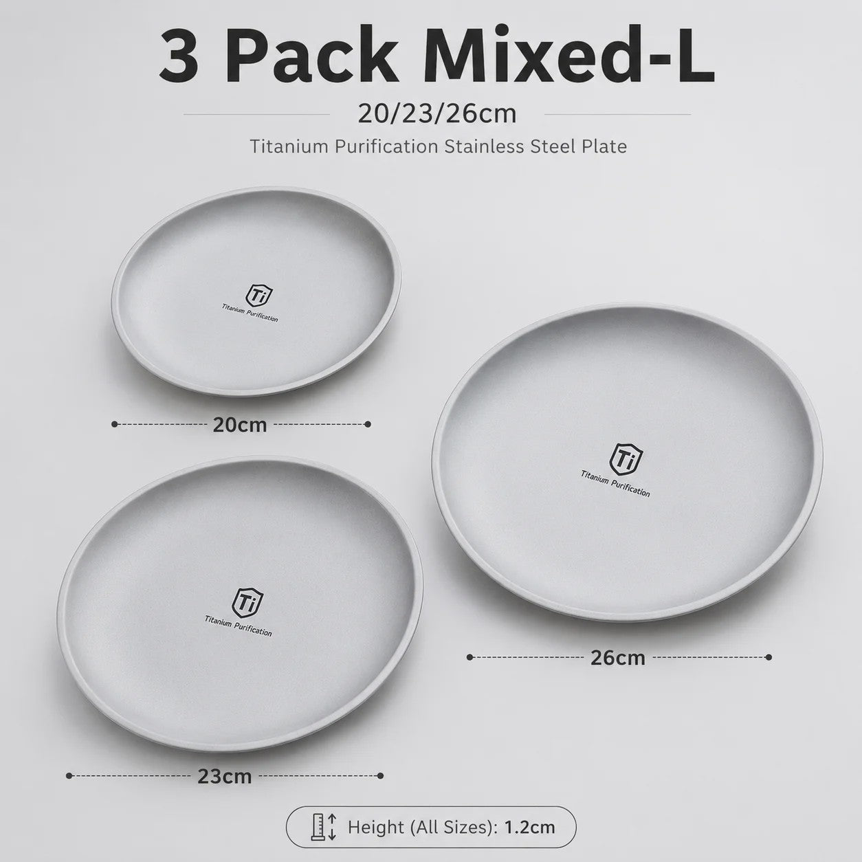 Titanium RVS Camping Borden Set - Lichtgewicht, Hygiënisch & Duurzaam (3/5 Stuks)