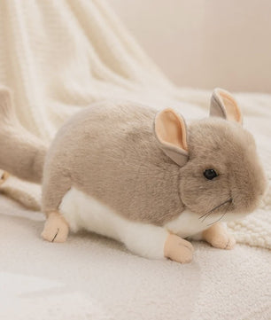 Levensechte Chinchilla Pluche Knuffel - Zachte Dierenpop als Kindermaatje