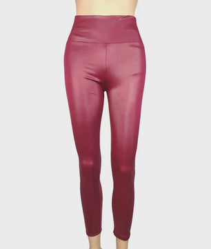 Hoge Taille Kunstleren Legging - Stretchy & All-Season Comfort