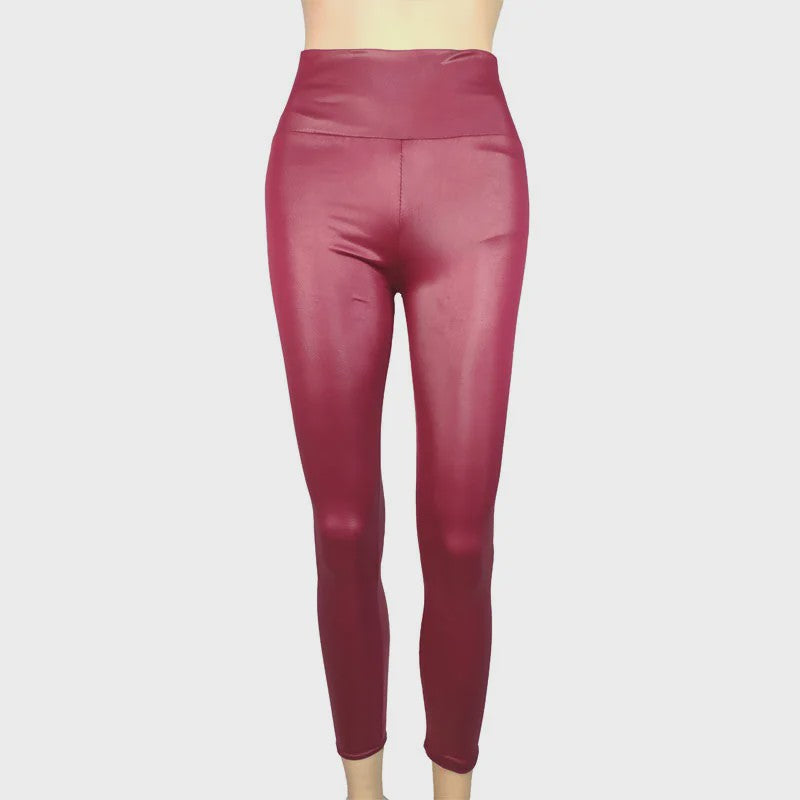 Hoge Taille Kunstleren Legging - Stretchy & All-Season Comfort