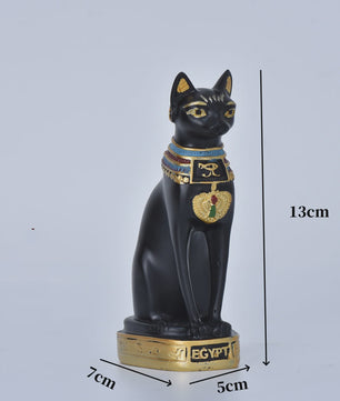 Elegante Egyptische Kattenbeeldjes - Retro Stijl & Sfeervolle Decoratie