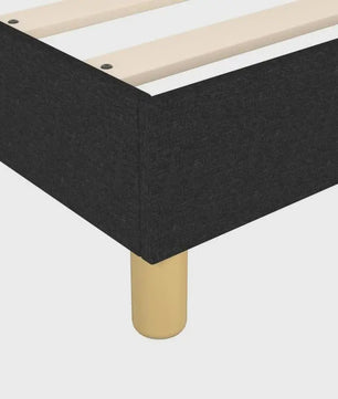 Zwart Stoffen Bedframe met Lattenbodem 90x200 cm - Stevig Ondersteuningssysteem voor Eenpersoonsbed