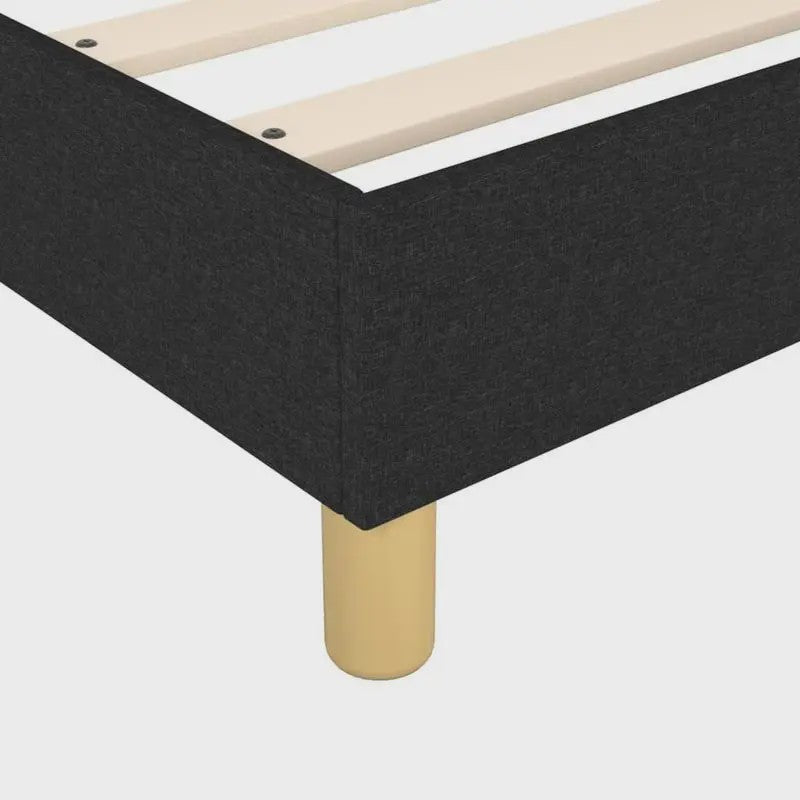 Zwart Stoffen Bedframe met Lattenbodem 90x200 cm - Stevig Ondersteuningssysteem voor Eenpersoonsbed