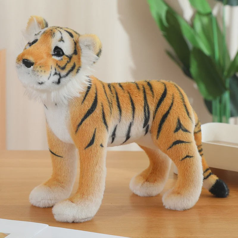 Realistische Pluche Dieren Knuffels - Tijger, Leeuw & Luipaard - Zacht Speelgoed & Decoratie