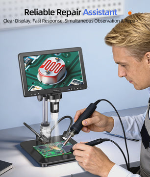 DM13 Digitale Microscoop 10.1" IPS Scherm, 2000X Vergroting, 16MP Camera