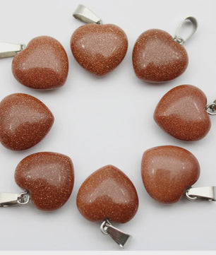 30x Natuursteen Hart Hangers (Amethist/Kwarts/Agaat) - DIY Sieraden Maken