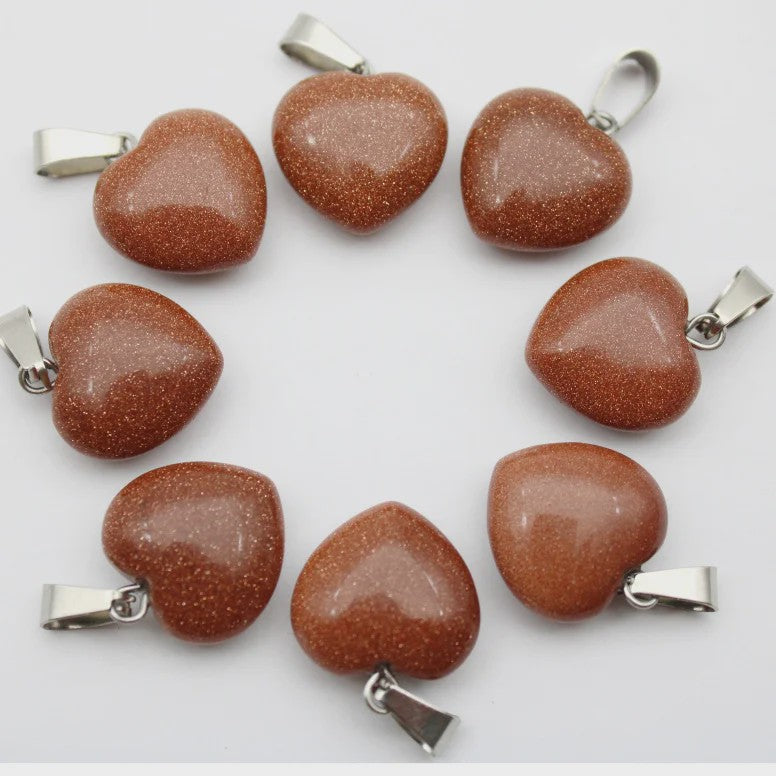 30x Natuursteen Hart Hangers (Amethist/Kwarts/Agaat) - DIY Sieraden Maken