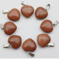 30x Natuursteen Hart Hangers (Amethist/Kwarts/Agaat) - DIY Sieraden Maken