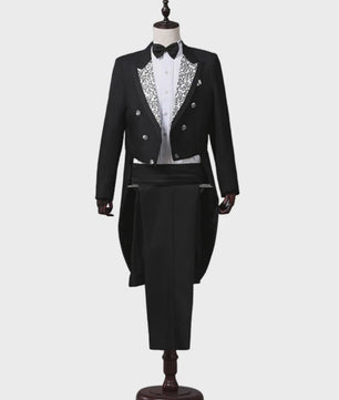 Klassieke Heren Rokkenjas - Stijlvolle Magician & Singer Outfit