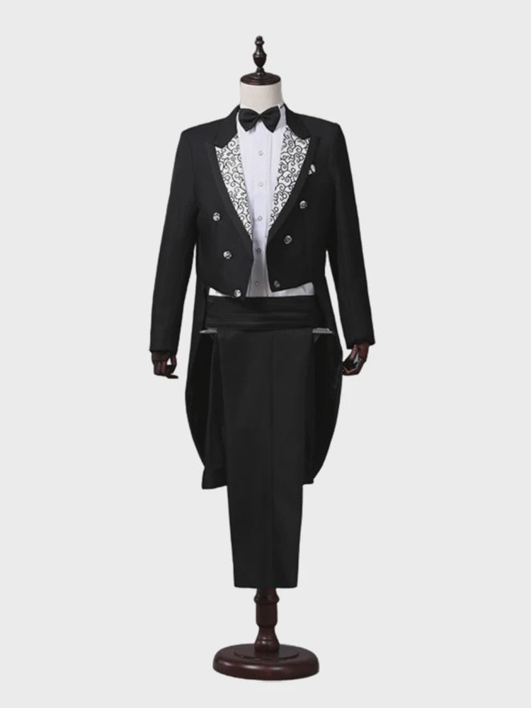 Klassieke Heren Rokkenjas - Stijlvolle Magician & Singer Outfit