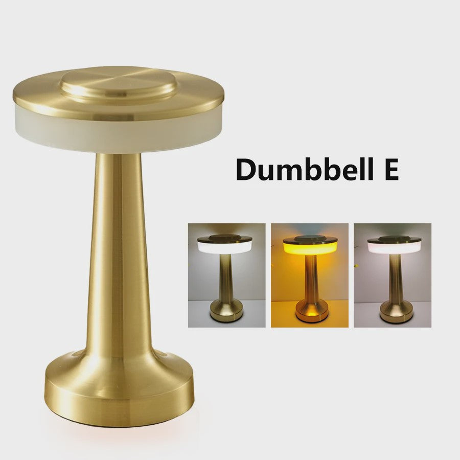 Retro Mushroom LED Tafellamp - Oplaadbaar, Dimbare Sfeerverlichting voor Huis & Camping