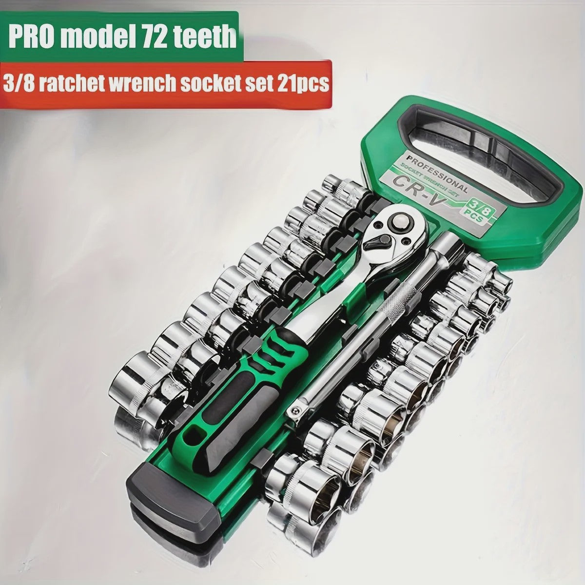 Professionele Ratel Socket Set 1/4", 3/8", 1/2" - Compacte Gereedschapskist voor Auto Reparatie