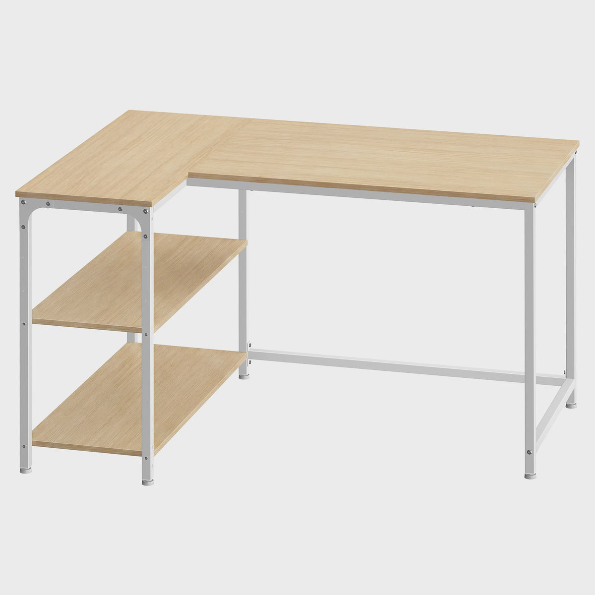 Hoekbureau L-vormig Bureau met 3 Planken - 110 x 80 cm