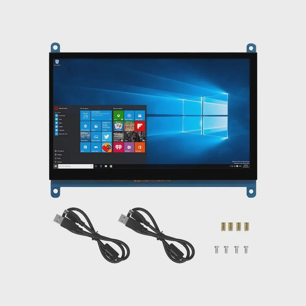 7 Inch IPS Touchscreen Monitor voor Raspberry Pi (4/3/2/B/B+/A+) - 1024x600, HDMI, Driver-Free