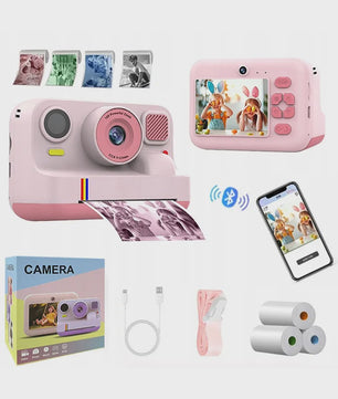 Direct Print Kinder Camera - 1080P FHD Digitale Camera met Selfie Functie & Printpapier