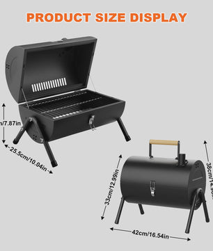 Draagbare Houtskool BBQ Grill - Compacte Barbecue voor Camping & Outdoor