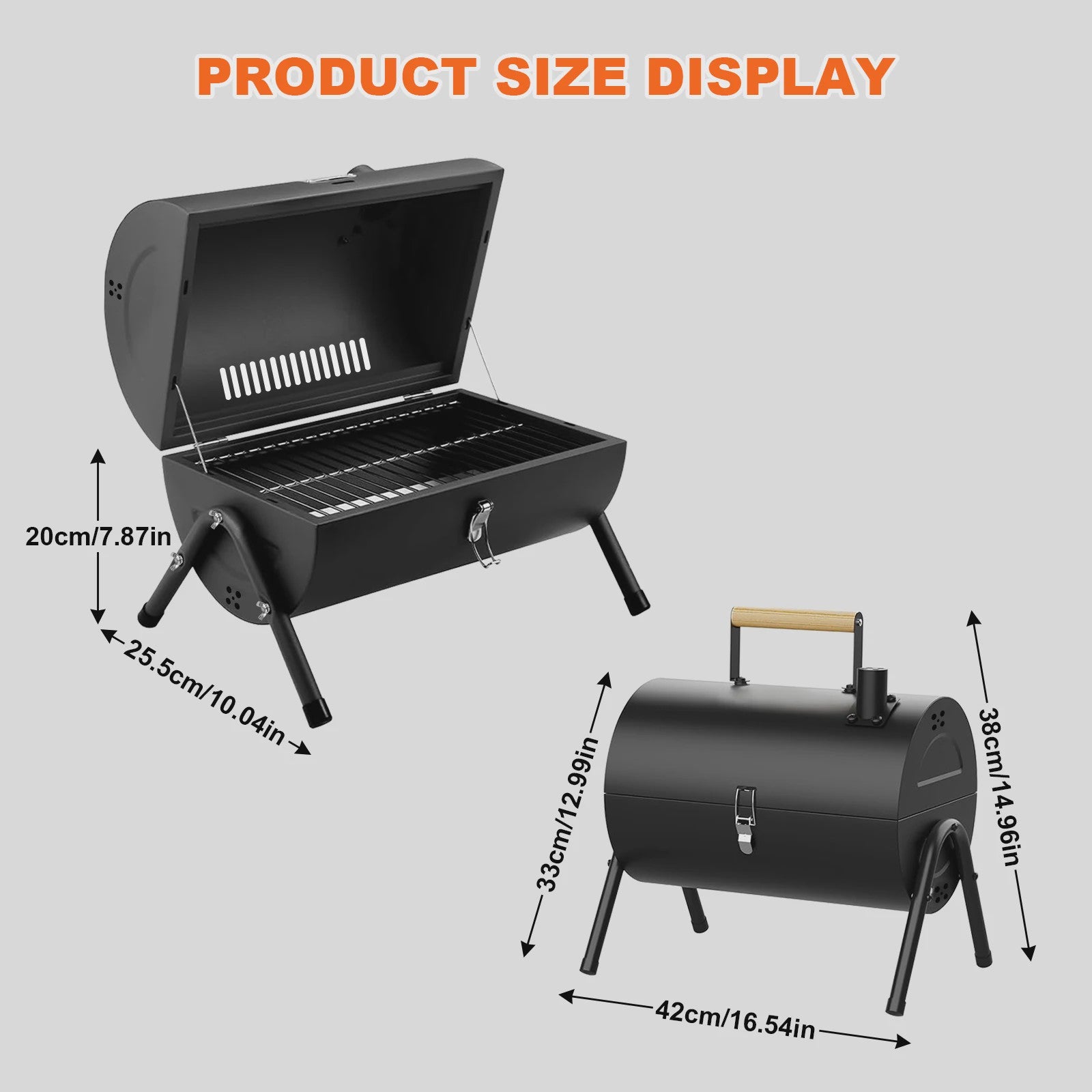 Draagbare Houtskool BBQ Grill - Compacte Barbecue voor Camping & Outdoor