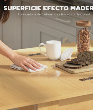 Uitschuifbare Eettafel 70-140 cm - Natuurlijk Houtdesign - Geschikt voor 4-6 Personen