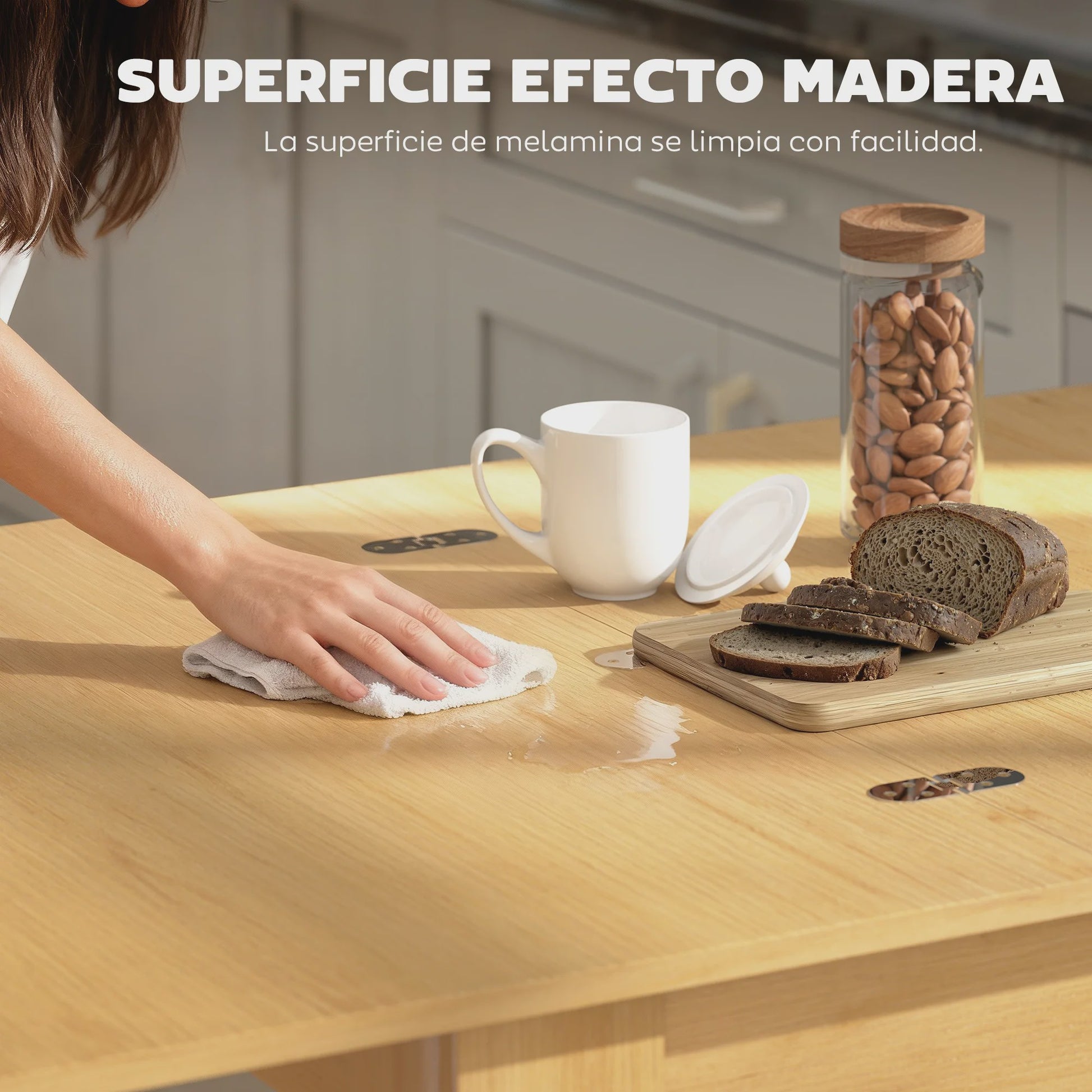 Uitschuifbare Eettafel 70-140 cm - Natuurlijk Houtdesign - Geschikt voor 4-6 Personen