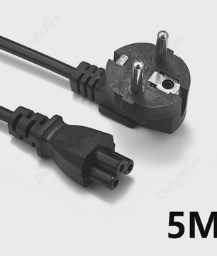 EU Stroomkabel IEC320 C5 - 0.5m, 1.2m of 5m - Voor Laptops, PC's, Monitoren & Meer