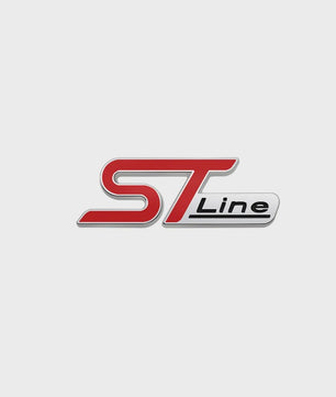 3D Metalen ST Line Grille Embleem Badge Chrome Sticker voor Ford