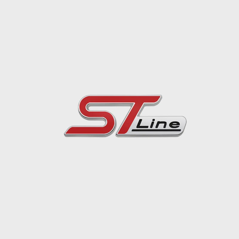 3D Metalen ST Line Grille Embleem Badge Chrome Sticker voor Ford