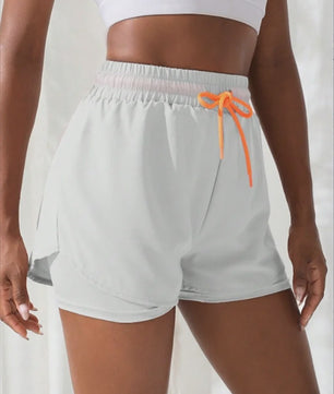 Dames High Waist Yoga Shorts met Ingebouwde Legging - Comfort & Stijl voor Sport