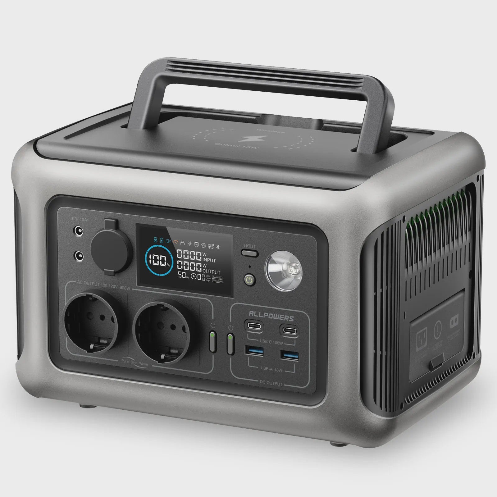 ALLPOWERS R600 Powerstation: 299Wh/600W LiFePO4 Accu voor Buiten, Camping & Thuis Backup (Optioneel Zonnepaneel)