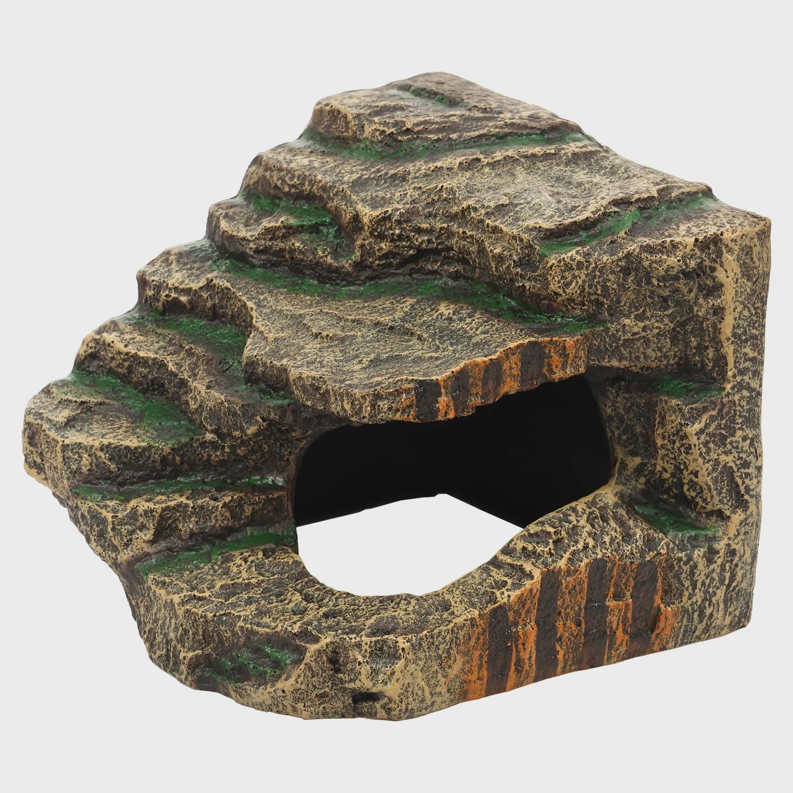 Decoratieve Reptielen Grot & Basking Platform - Hars Ornament voor Aquarium en Terrarium
