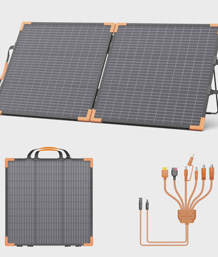 MHPOWOS 100W Bifacial Zonnepaneel - Draagbaar, Hoge Efficiëntie voor Camping & Outdoor
