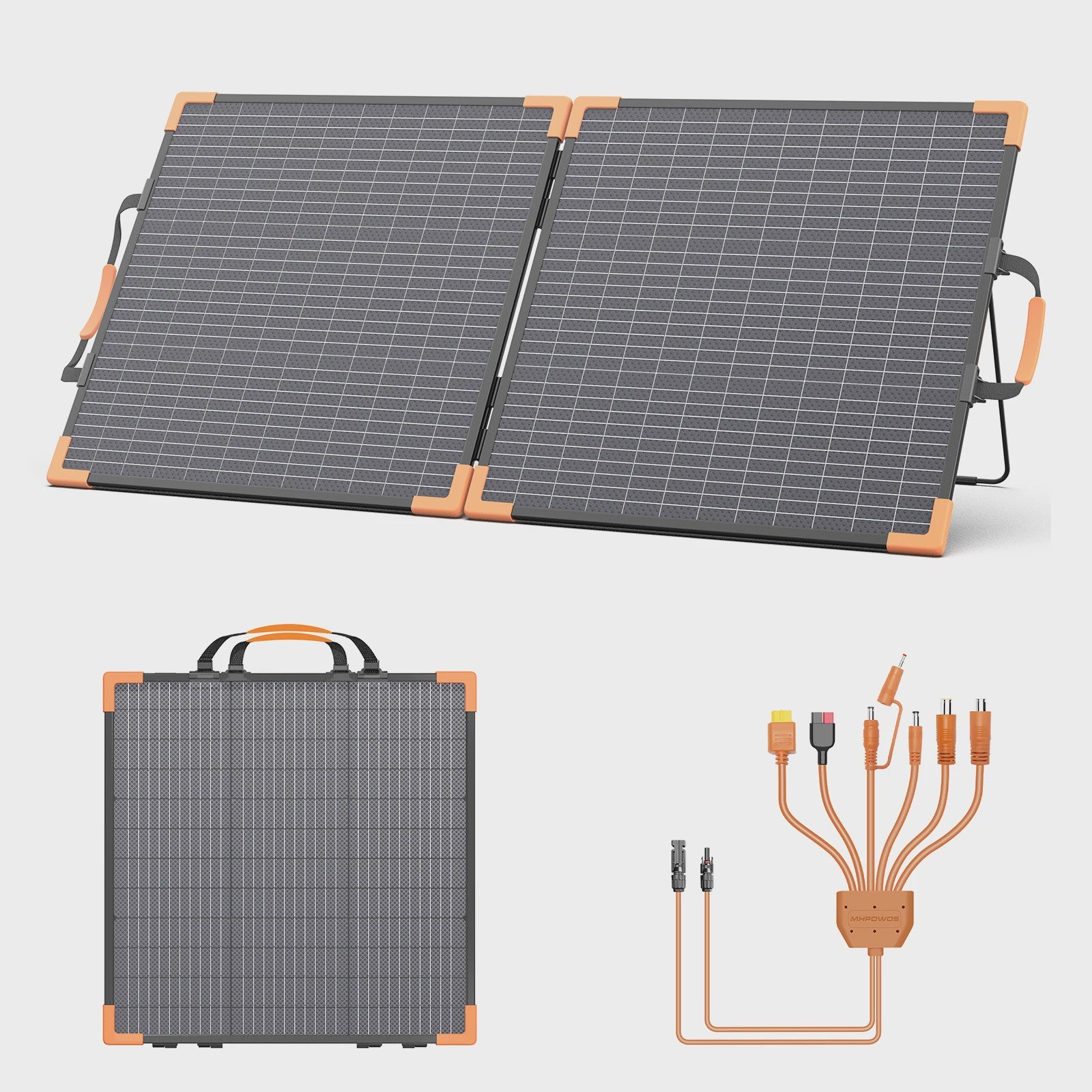 MHPOWOS 100W Bifacial Zonnepaneel - Draagbaar, Hoge Efficiëntie voor Camping & Outdoor