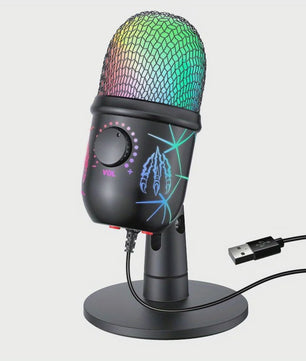 USB Condenser Microfoon met RGB Verlichting - Gaming, Streaming & Karaoke