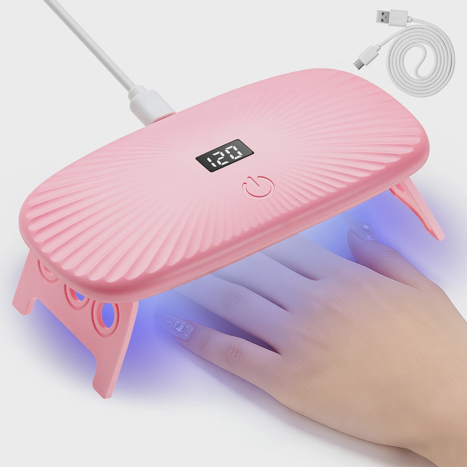 2-in-1 UV/LED Nageldroger: Handheld & Desktop, Snel Drogen met Timer