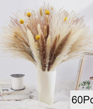 Natuurlijk Pampas Gras Boeket - Gedroogde Bloemen voor Boho Woondecoratie & Bruiloft