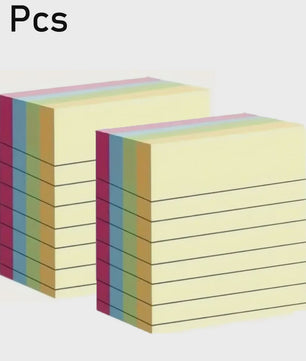 200 Vel Kleurrijke Gelinieerde Zelfklevende Notitieblokjes voor Kantoor, Thuis & School