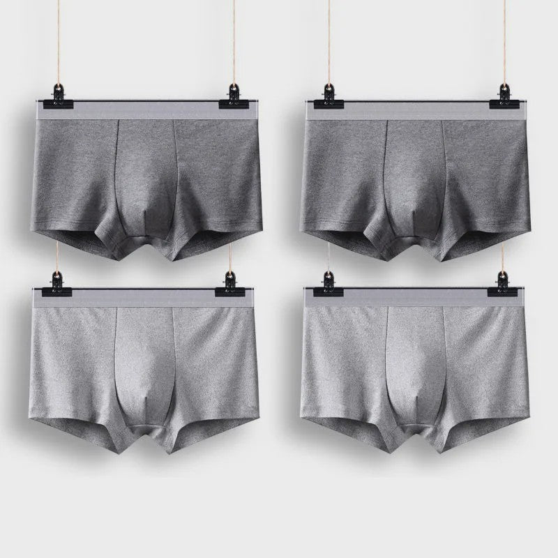 Heren Boxershorts 4-Pack - Ademend, Comfortabel en Plus Size Ondergoed