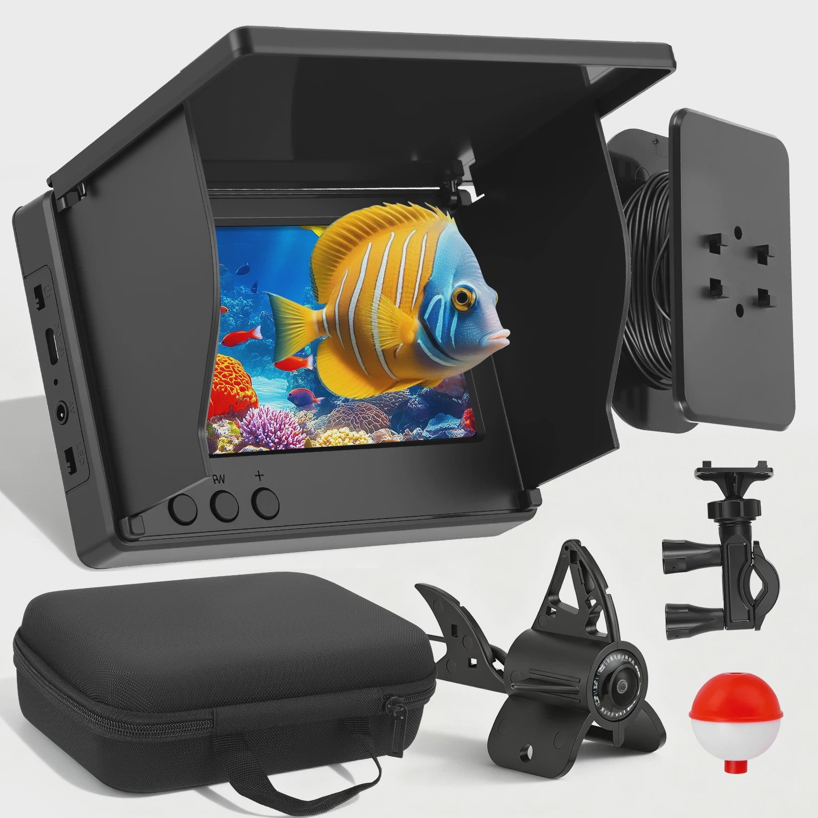 Fish Finder Underwater Camera 1080P HD 4.3 Inch LCD Fishing Camera With 8000mAh Battery Portable Fishing Tools With Night Vision