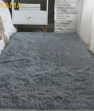 VIKAMA Luxe Pluche Vloerkleed - Zacht & Sfeervol voor Slaapkamer en Woonkamer