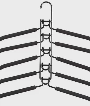 Ruimtebesparende Kledinghanger - Multi-Layer Metalen Garderobe Organizer met Antislip Schuim