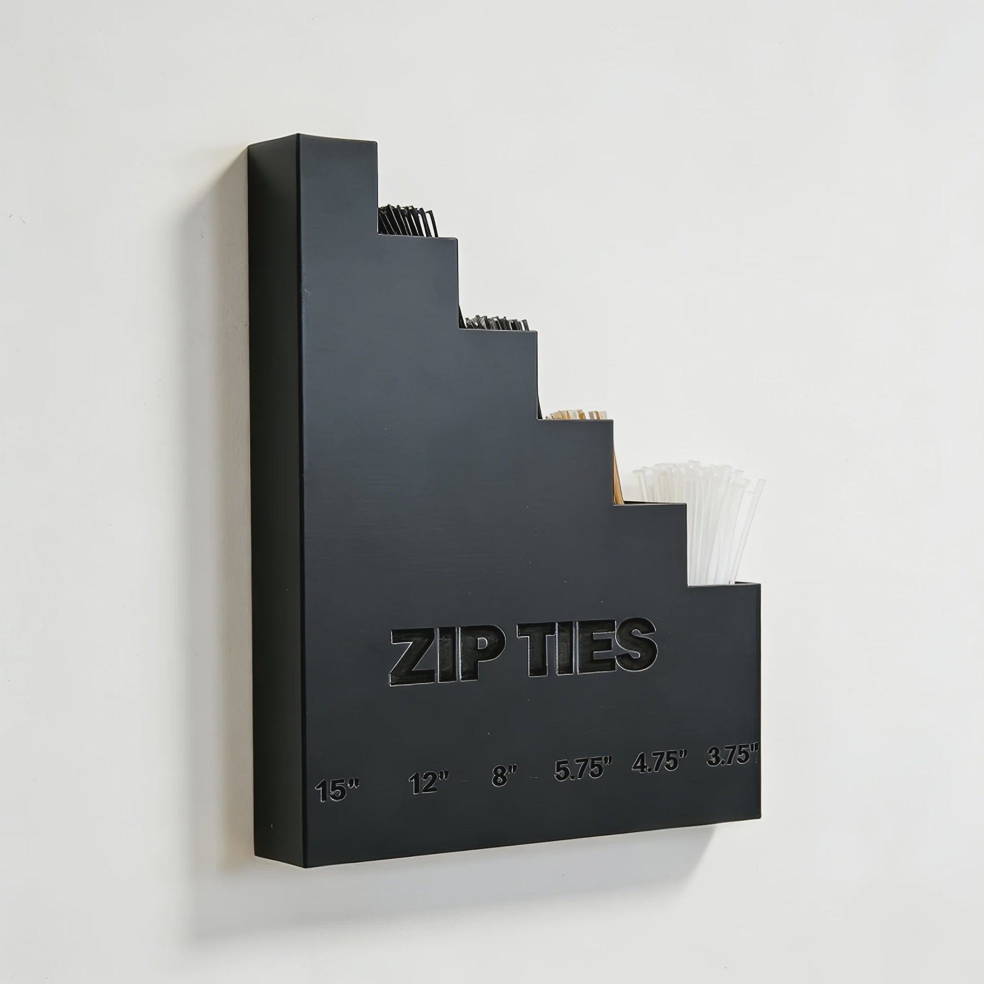 3D Geprinte Wandhouder Organizer voor Kabelbinders - Zware Kwaliteit voor Garage & Werkplaats
