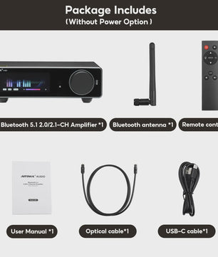 AIYIMA A80 Krachtige Stereo Power Versterker met DAC & Bluetooth (2x300W, Class D)