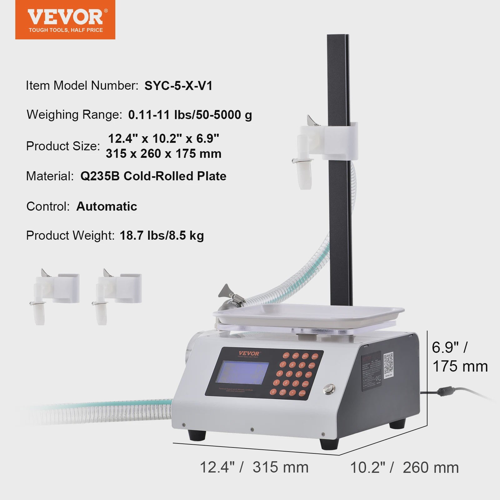Automatische Vloeistof Vulmachine met Digitale Controle - 50-5000g