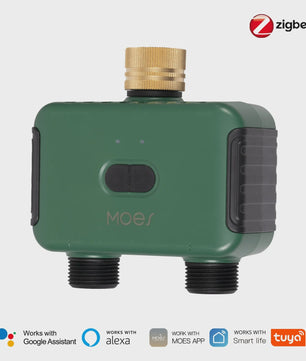 MOES Smart Zigbee 2-Uitlaat Water Timer - Slimme Tuinsproeier met App & Voice Control