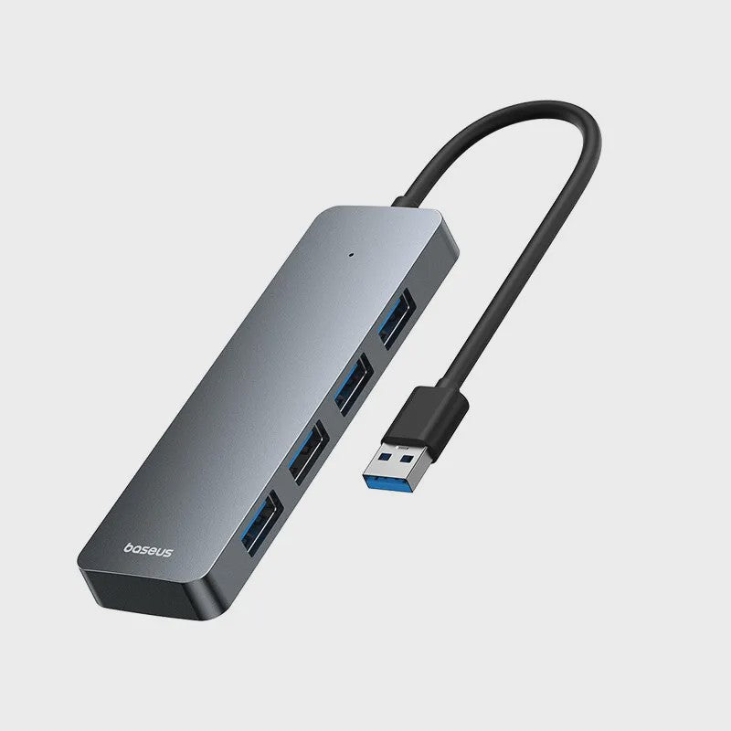 Baseus 4-Poorts USB 3.0 Hub - Snelle Dataoverdracht voor Laptop & PC