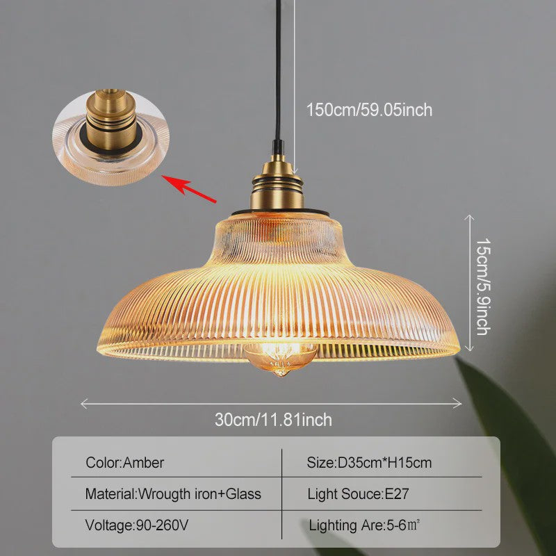 Nordic Groene Glazen Hanglamp - Stijlvolle Plissé Design Verlichting