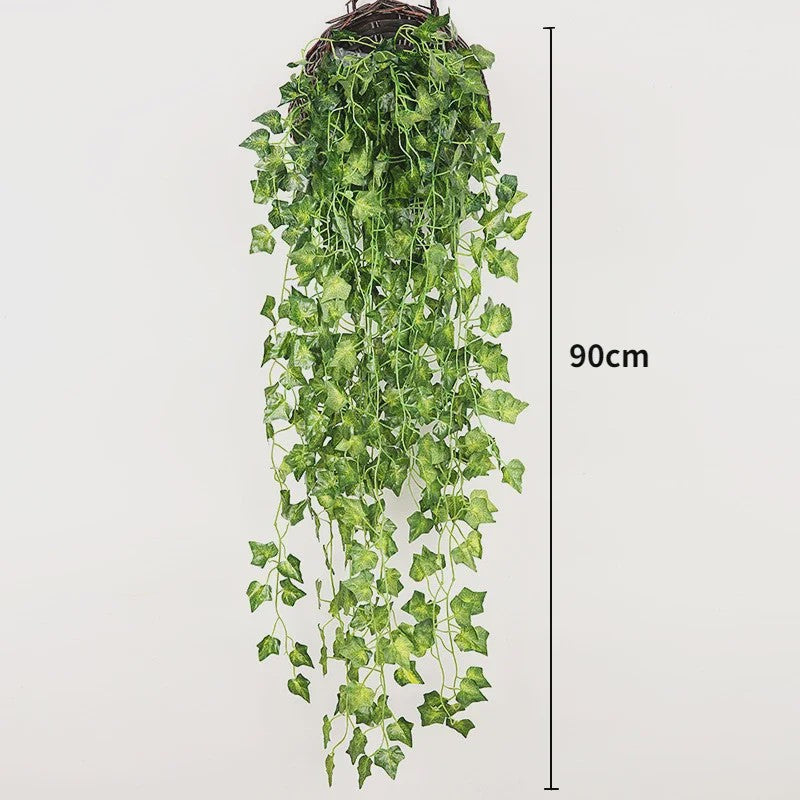Kunstplant Hangplant 90cm - Nep Varen Slungel met Bladeren voor Decoratie