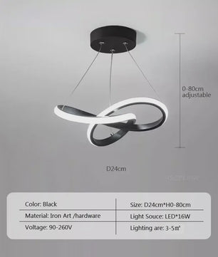 Moderne LED Plafondlamp met Uniek Streamlined Design - Sfeervolle Hanglamp